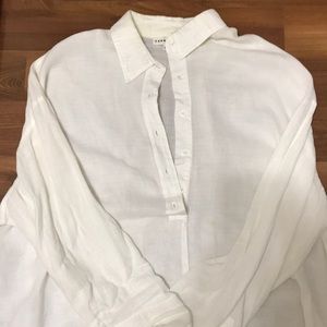 Aritzia Community linen collared shirt